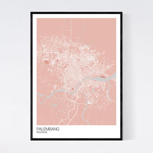 Load image into Gallery viewer, Map of Palembang, Indonesia