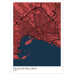 Map of Palma de Mallorca, Spain