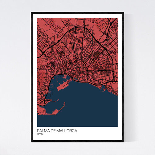 Map of Palma de Mallorca, Spain