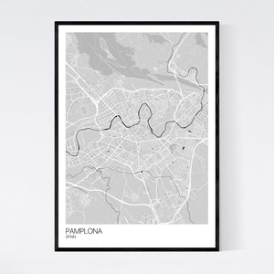Pamplona City Map Print