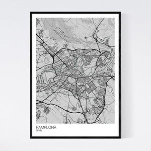 Pamplona City Map Print