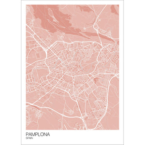 Map of Pamplona, Spain