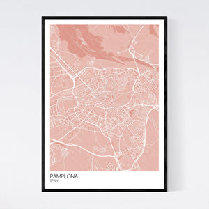 Map of Pamplona, Spain