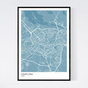 Pamplona City Map Print