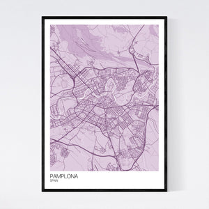 Pamplona City Map Print