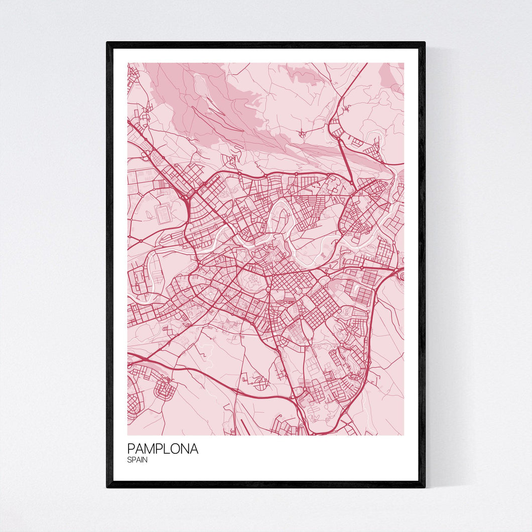Pamplona City Map Print