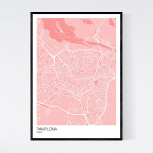 Pamplona City Map Print