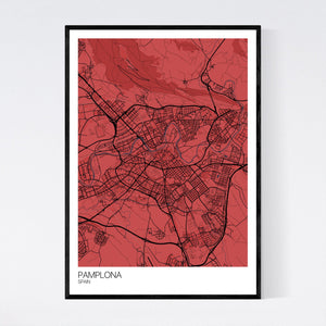 Pamplona City Map Print