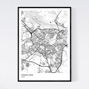 Pamplona City Map Print