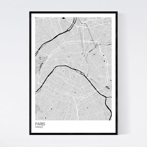 Paris City Map Print