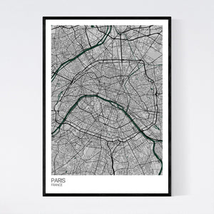 Paris City Map Print