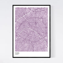 Load image into Gallery viewer, Paris City Map Print