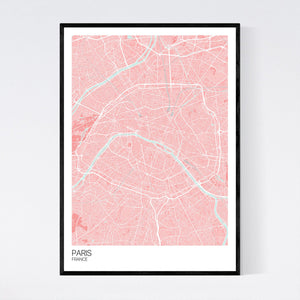 Paris City Map Print