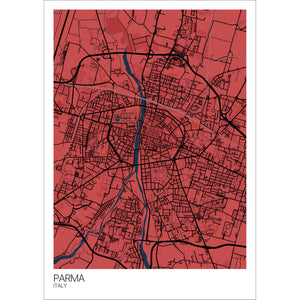 Map of Parma, Italy