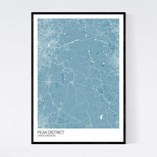 Load image into Gallery viewer, Peak District Region Map Print