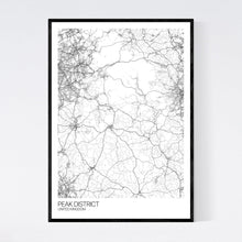 Load image into Gallery viewer, Peak District Region Map Print