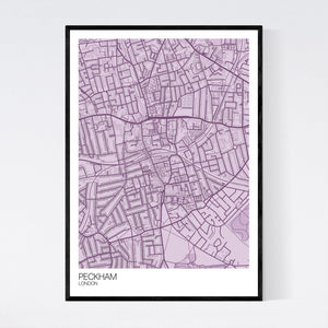 Peckham Neighbourhood Map Print