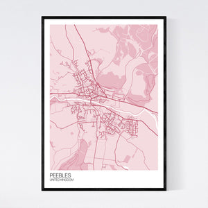 Map of Peebles, United Kingdom