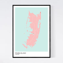 Load image into Gallery viewer, Pemba Island Island Map Print
