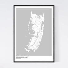 Load image into Gallery viewer, Pemba Island Island Map Print