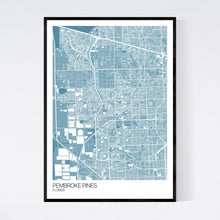 Load image into Gallery viewer, Pembroke Pines City Map Print