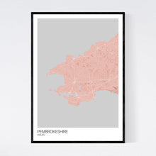 Load image into Gallery viewer, Map of Pembrokeshire, United Kingdom