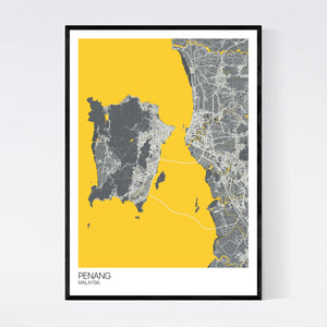 Penang City Map Print