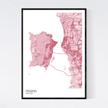 Load image into Gallery viewer, Penang City Map Print