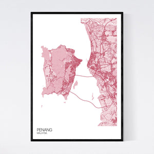 Penang City Map Print