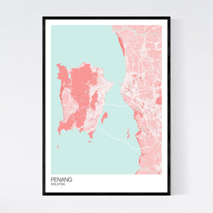 Penang City Map Print