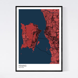 Penang City Map Print