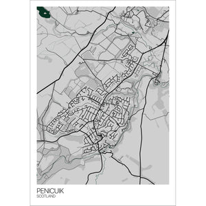 Map of Penicuik, Scotland