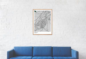 Map of Penicuik, Scotland