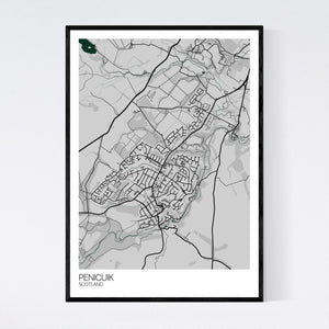 Map of Penicuik, Scotland