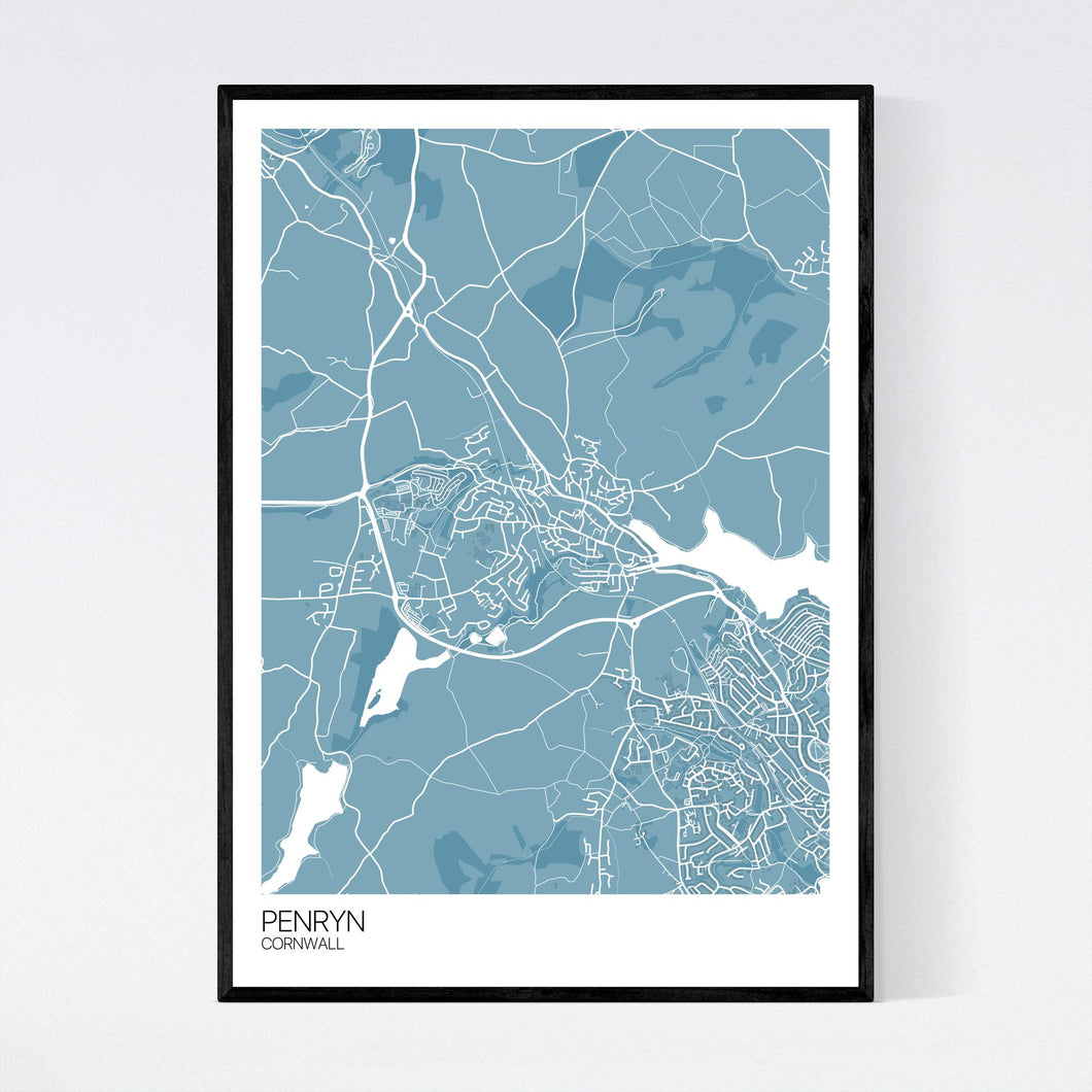 Penryn Town Map Print