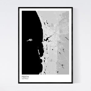 Perth City Map Print