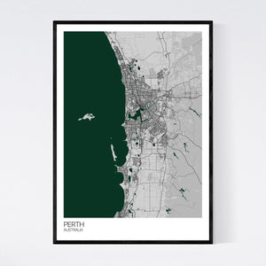 Perth City Map Print