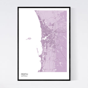 Perth City Map Print