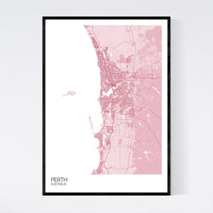 Perth City Map Print