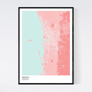 Perth City Map Print