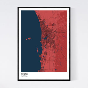 Perth City Map Print