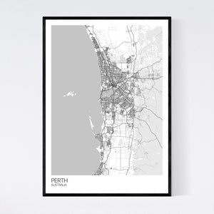 Perth City Map Print