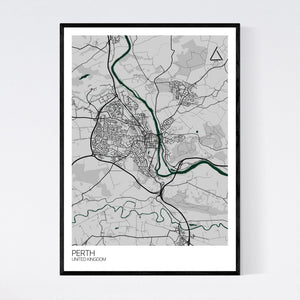 Perth City Map Print