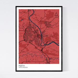 Perth City Map Print