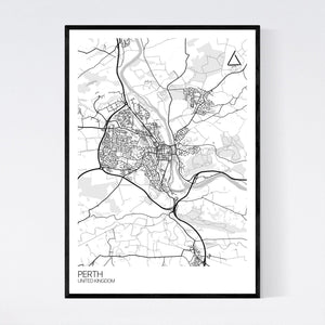 Perth City Map Print