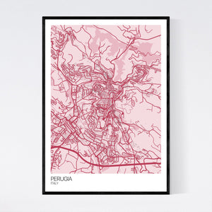 Perugia City Map Print