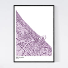 Load image into Gallery viewer, Pescara City Map Print