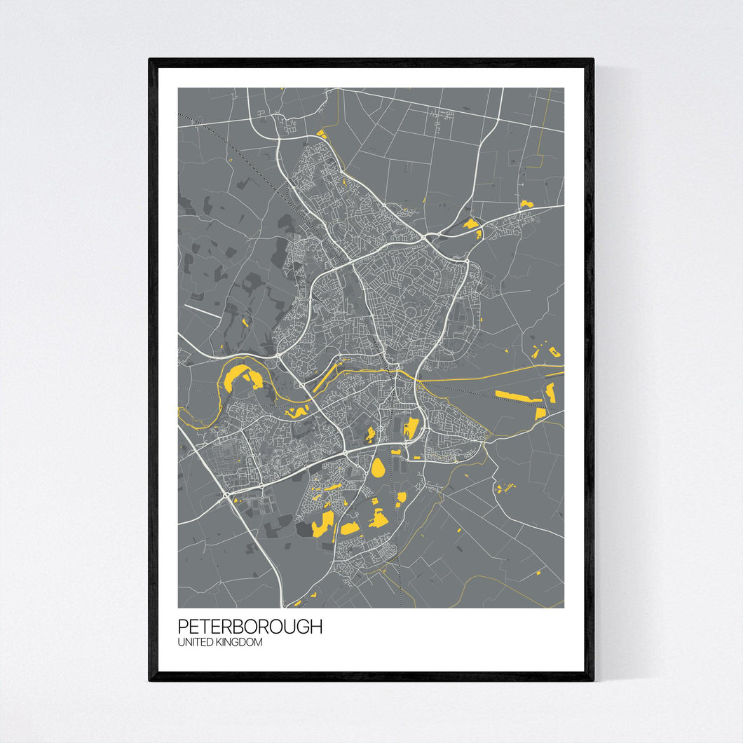 Peterborough City Map Print
