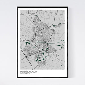 Peterborough City Map Print