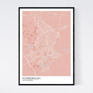 Peterborough City Map Print